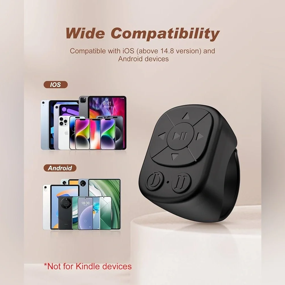🆕 Black Scrolling Ring for iPhone and Android